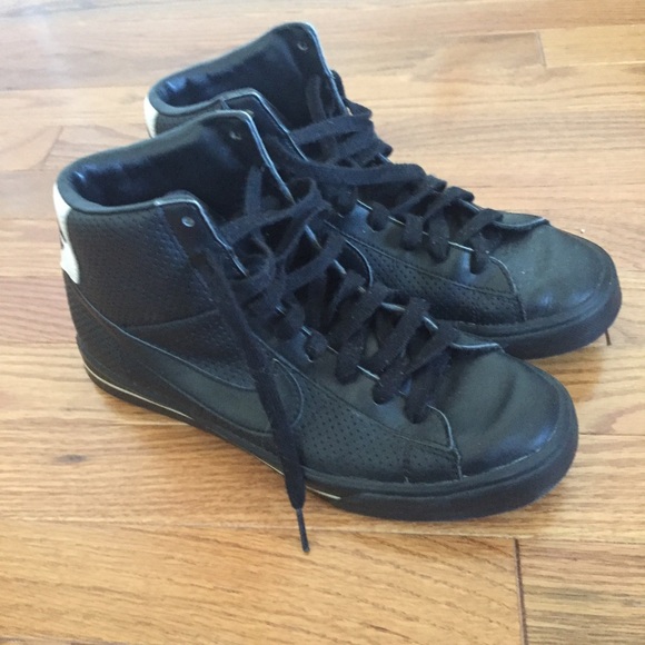 Nike Black Leather High Tops - Picture 4 of 4